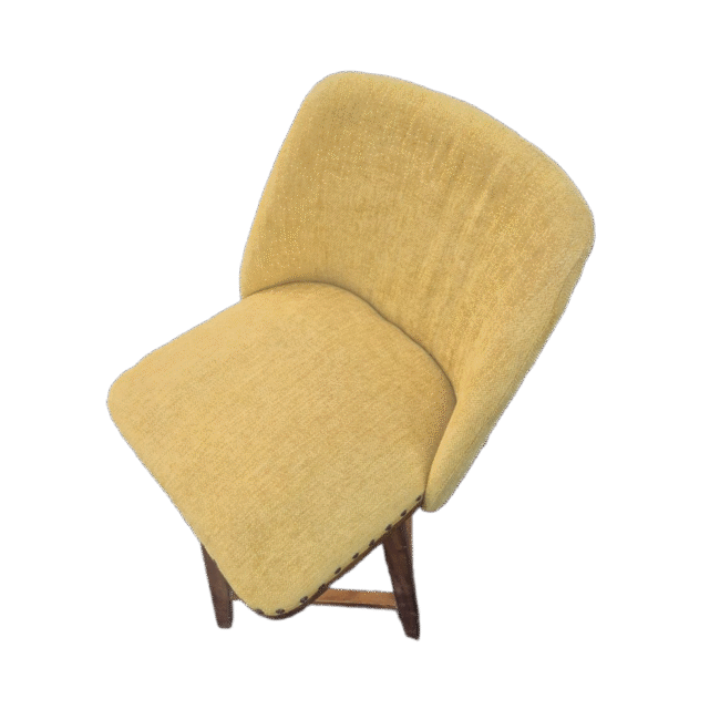 chaise fauteuil Tabouret  en jaune confortable – Image 3