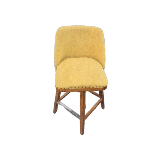 chaise fauteuil Tabouret  en jaune confortable – Image 2