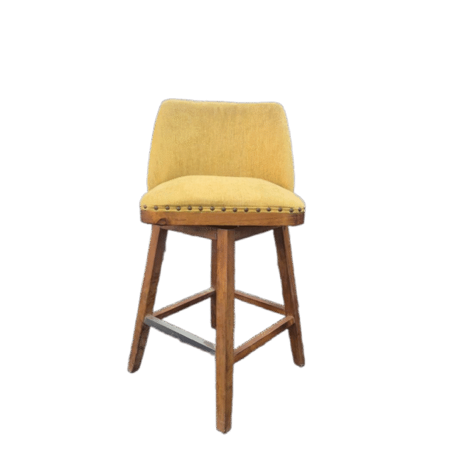 chaise fauteuil Tabouret  en jaune confortable