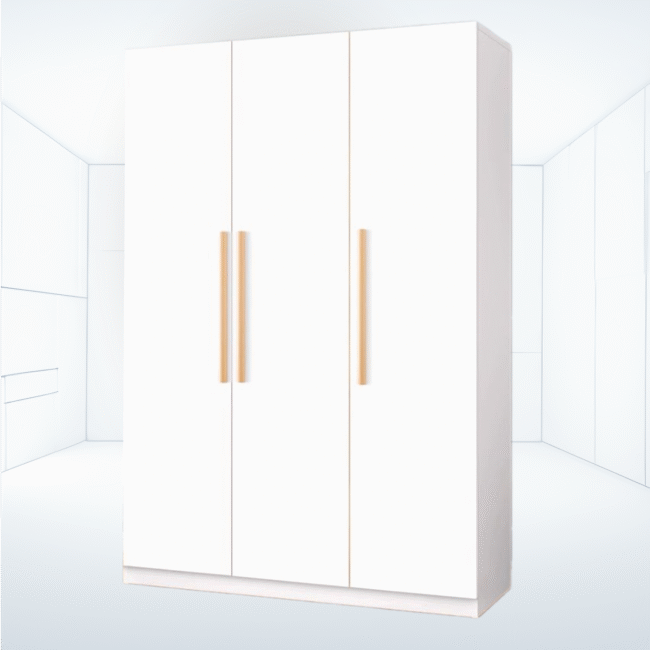 Armoire dressing 3 portes & placard avec rangements vêtements et chaussures avec un résistant – Image 2